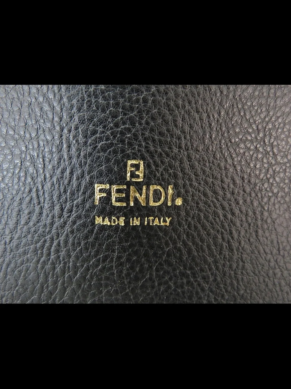 Fendi Brown and Black Striped Dome Cosmetic Case